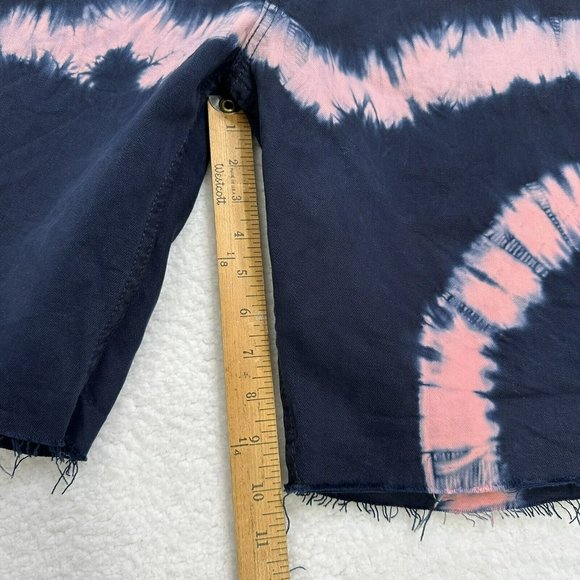 Levi's 511 Men's Tie Dye Cut Off Denim Shorts Size 40 Blue Pink Fray Hem EUC - Picture 7 of 10